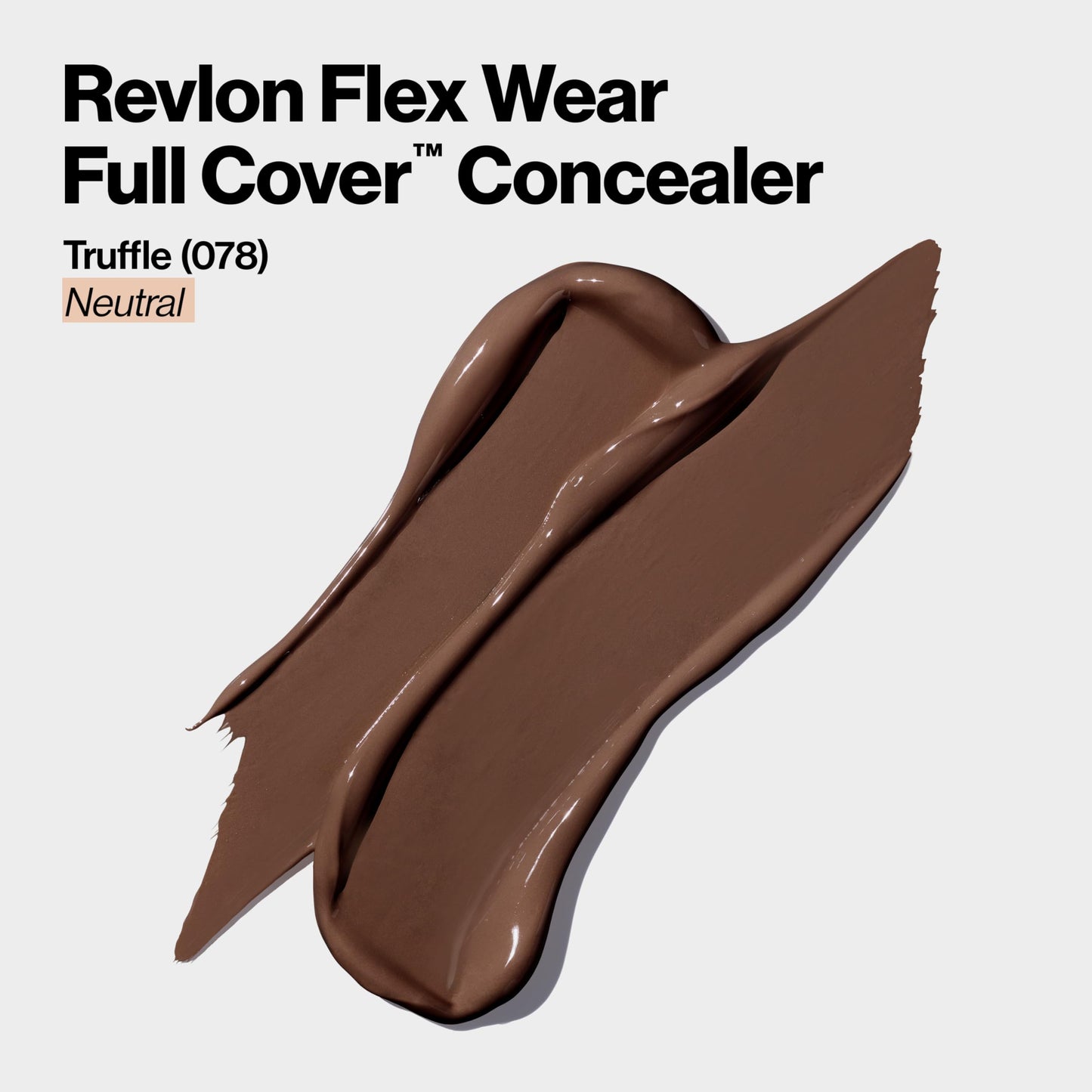 Revlon ColorStay Flex Wear, Full Cover Non-Creasing Concealer, Infused with Hyaluronic Acid & Vitamin E, Flexible Longwear, 078 Truffle, 0.34 fl oz.