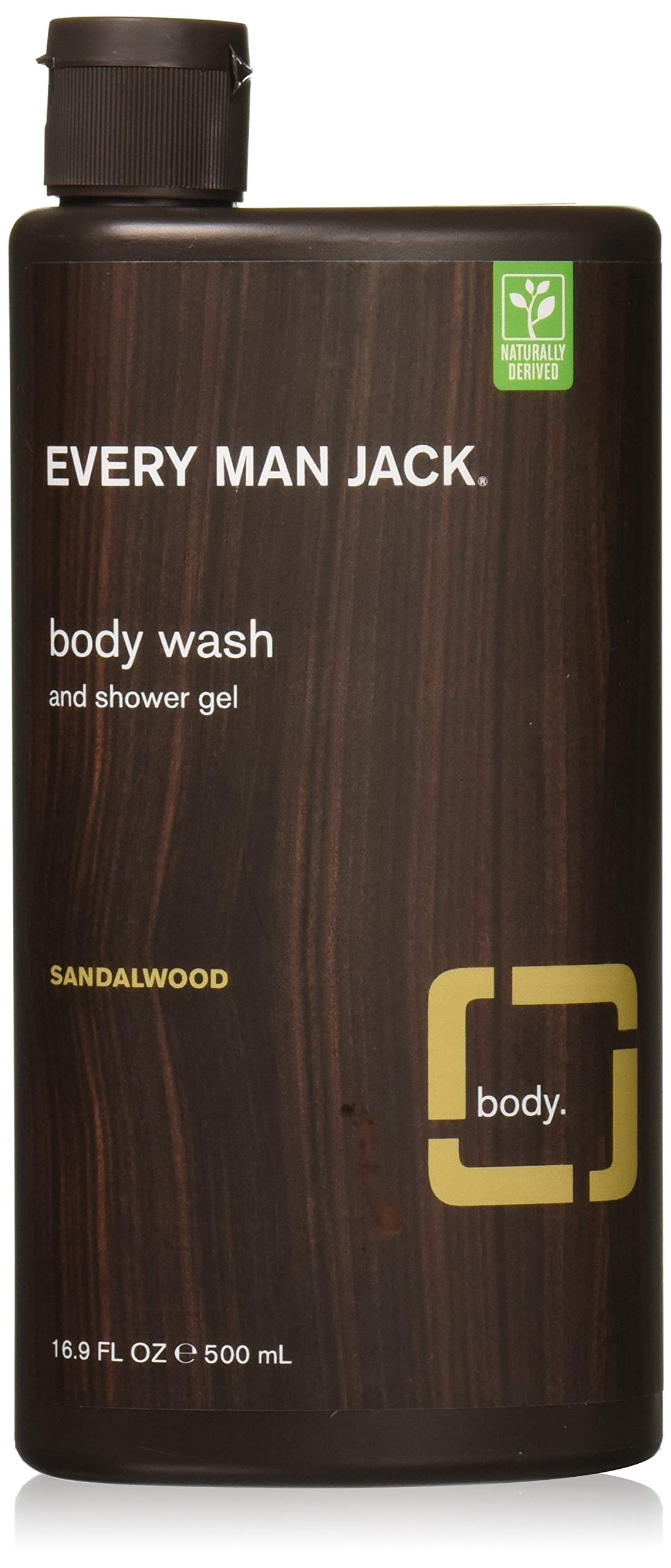 Every Man Jack Body Wash And Shower Gel 16.9 Ounce Sandalwood (499ml) (2 Pack)