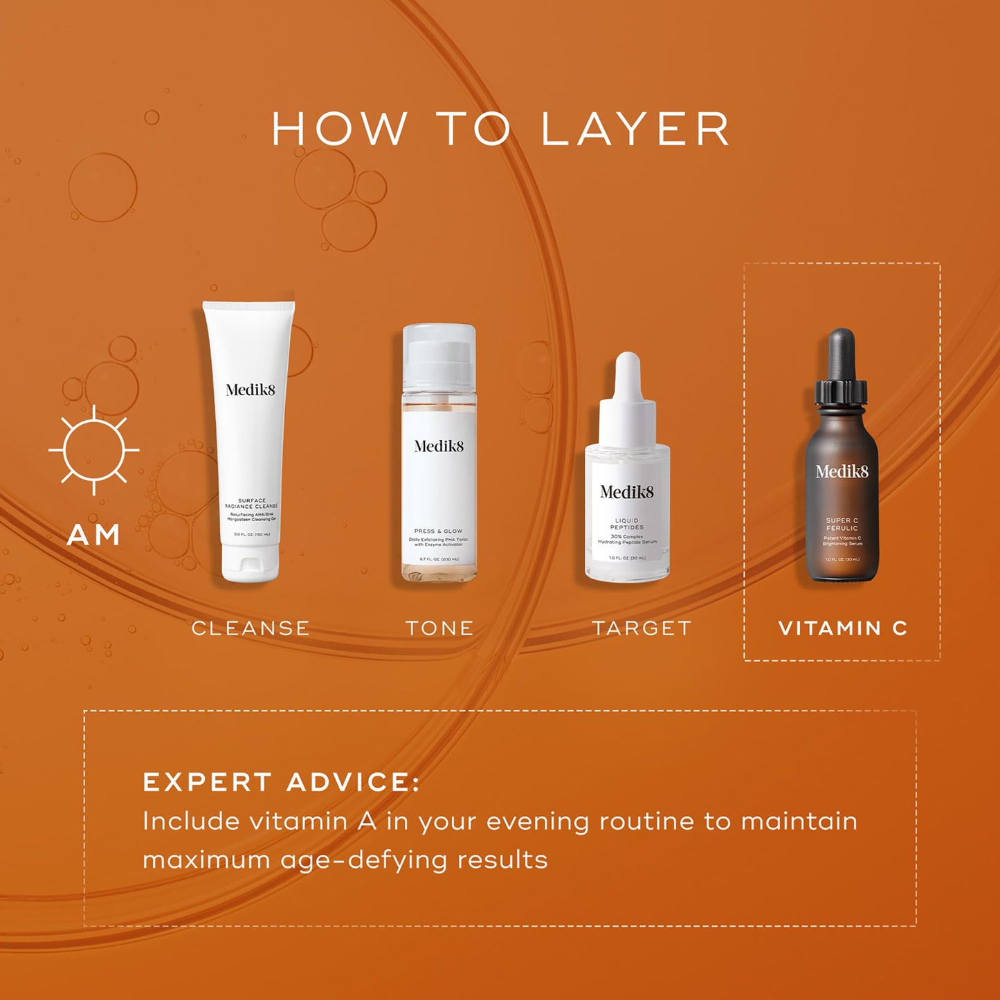 Medik8 Super C Ferulic - 30 Percent Ethylated L-Ascorbic Acid Vitamin C Serum - Face Serum with Vitamin E and Ferulic Acid - Gluten Free - 1.0 oz