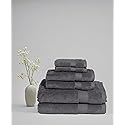 Royal Velvet Signature Solid Towel Sets Grey Cotton 6-Piece 6 Piece Set Towel, solid themed, for Men and Women, OEKO-TEX Certified Confidence