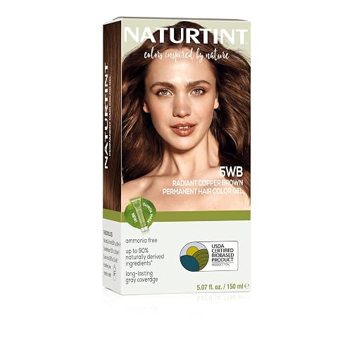 Naturtint 5WB Radiant Copper Brown Permanent Hair Color (Pack of 1), Ammonia Free, Vegan, Cruelty Free, up to 100% Gray Coverage, Long Lasting Results