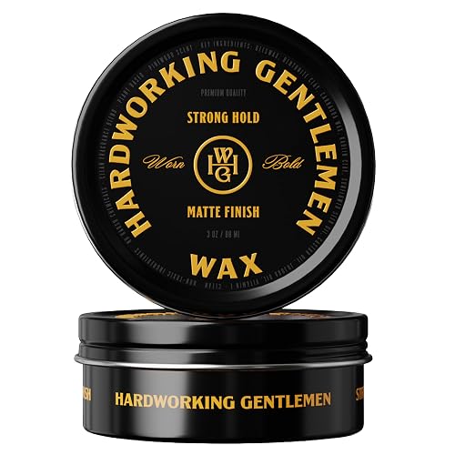 Hardworking Gentlemen Hair Wax for Men, Firm Hold, Matte Finish, Pinewood Scent, 3 oz (Made in USA)