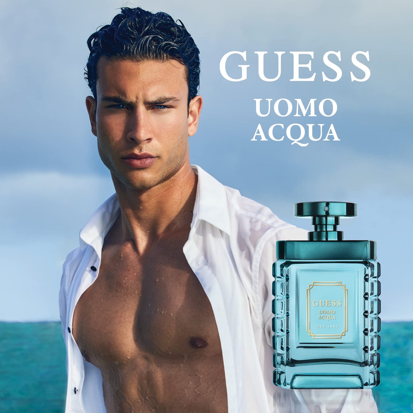 Guess Uomo Acqua Deodorizing Body Spray For Men, 6.0 Oz.