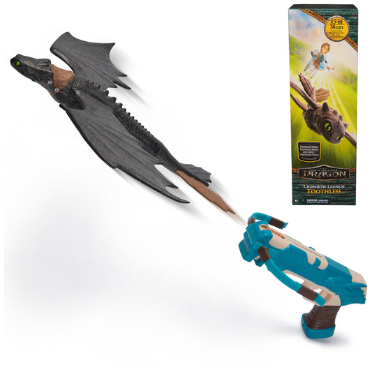 DreamWorks Dragons How to Train Your Dragon – Crossbow Launch Toothless Flying Stunt Glider, Kids Toy for Boys & Girls Ages 4+ (Amazon Exclusive)