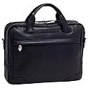 McKleinUSA S Series, Bridgeport, Pebble Grain Calfskin Leather, 17" Large Leather Laptop & Tablet Briefcase, Black (15475)