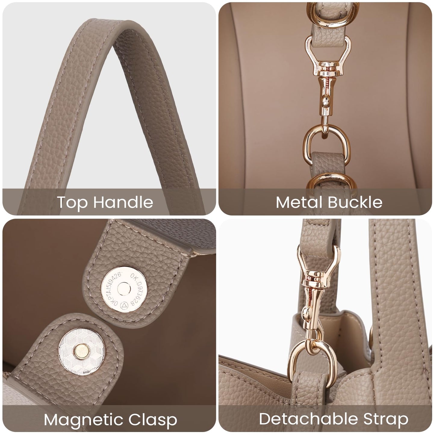 CATSEA Top Handle Bag Medium Bucket Bags For Women Slouchy Crossbody Handbag Trendy Designer Shoulder Purse