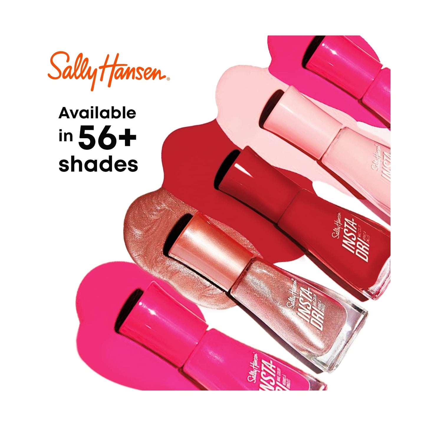 Sally Hansen Insta-Dri®,The Future Is Fushia, Quick Dry, Long Lasting, Streak-Free Shine, Pink Nail Polish