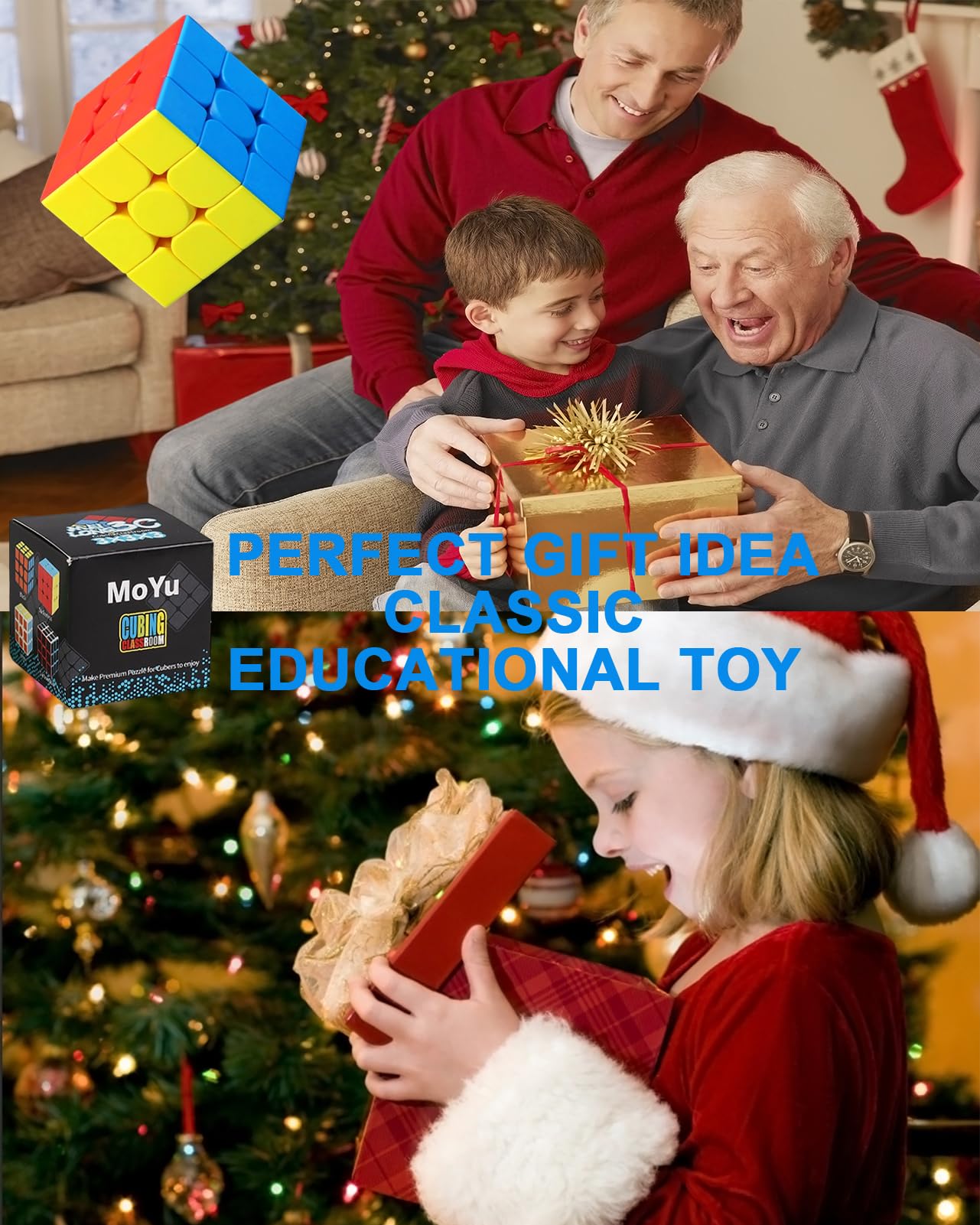 CFMOUR Speed Cube 3x3x3 – Moyu Meilong 3C Stickerless Magic Cube, Fast Smooth Turning Puzzle Toy for Kids & Adults, Travel Brain Teaser Game