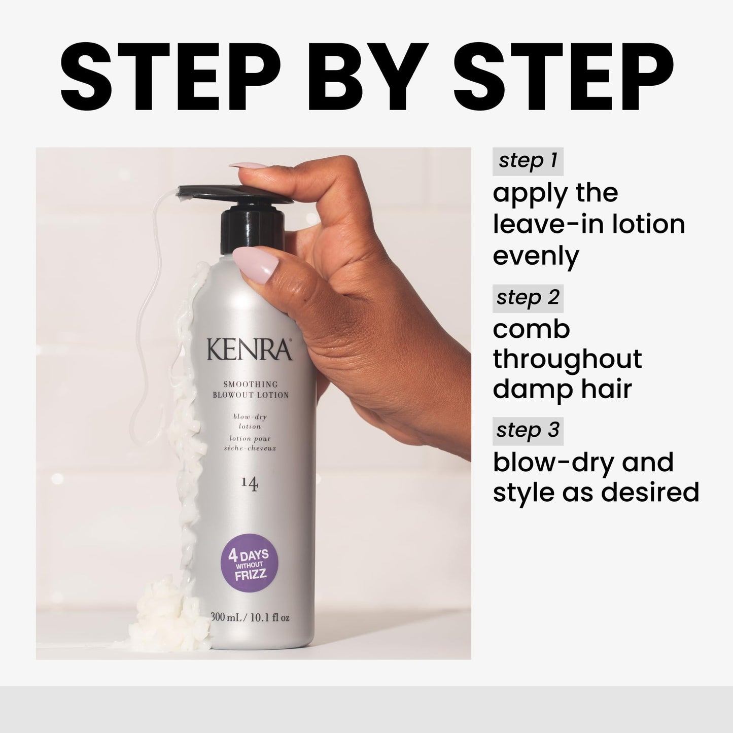 Kenra Smoothing Blowout Lotion 14 | Ultra-Fine Blowout Spray | Up To 4 Days Without Frizz | Enhances Smoothness & Manageability Of A Blowout | Thermal