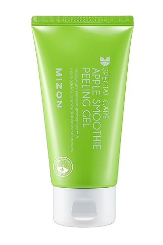 MIZON Apple Smoothie Peeling Gel for Smooth Glowing Skin, Deep Cleansing and Gentle Exfoliation with Natural Elasticity (120ml, 4.1 fl oz)