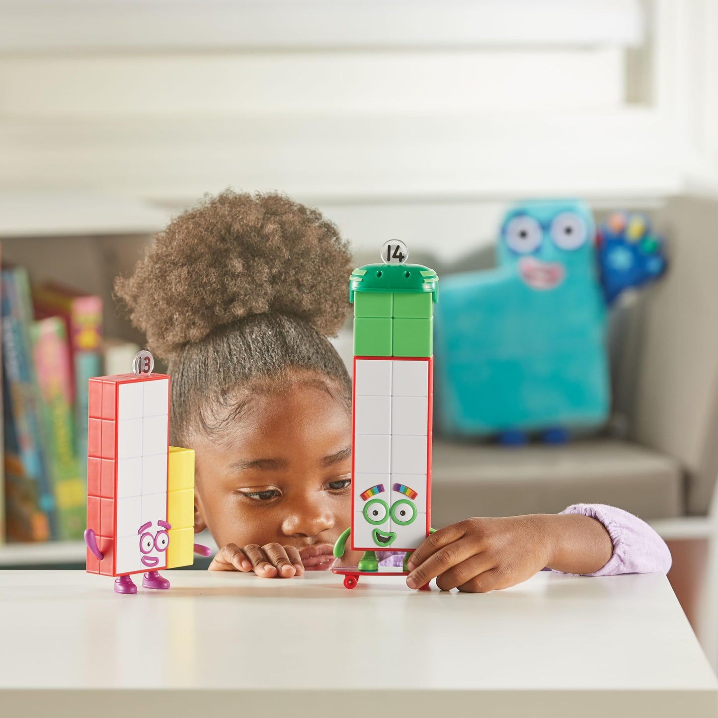hand2mind Numberblocks Thirteen & Fourteen Figures – Math Toys for Toddlers Ages 3–5, Small Learning Figurines & Preschool Education Gifts