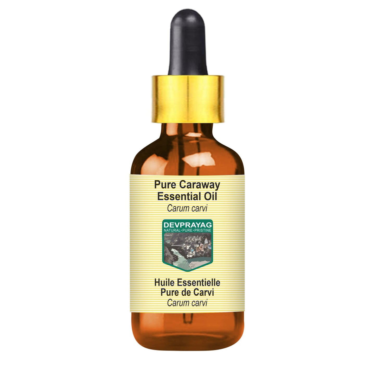 Devprayag Caraway Essential Oil (Carum carvi) with Glass Dropper - Pure - Non-Sticky - Non-Greasy - Lightweight - Men & Women - All Skin Types - Steam Beauty and Personal Care DEVPRAYAG