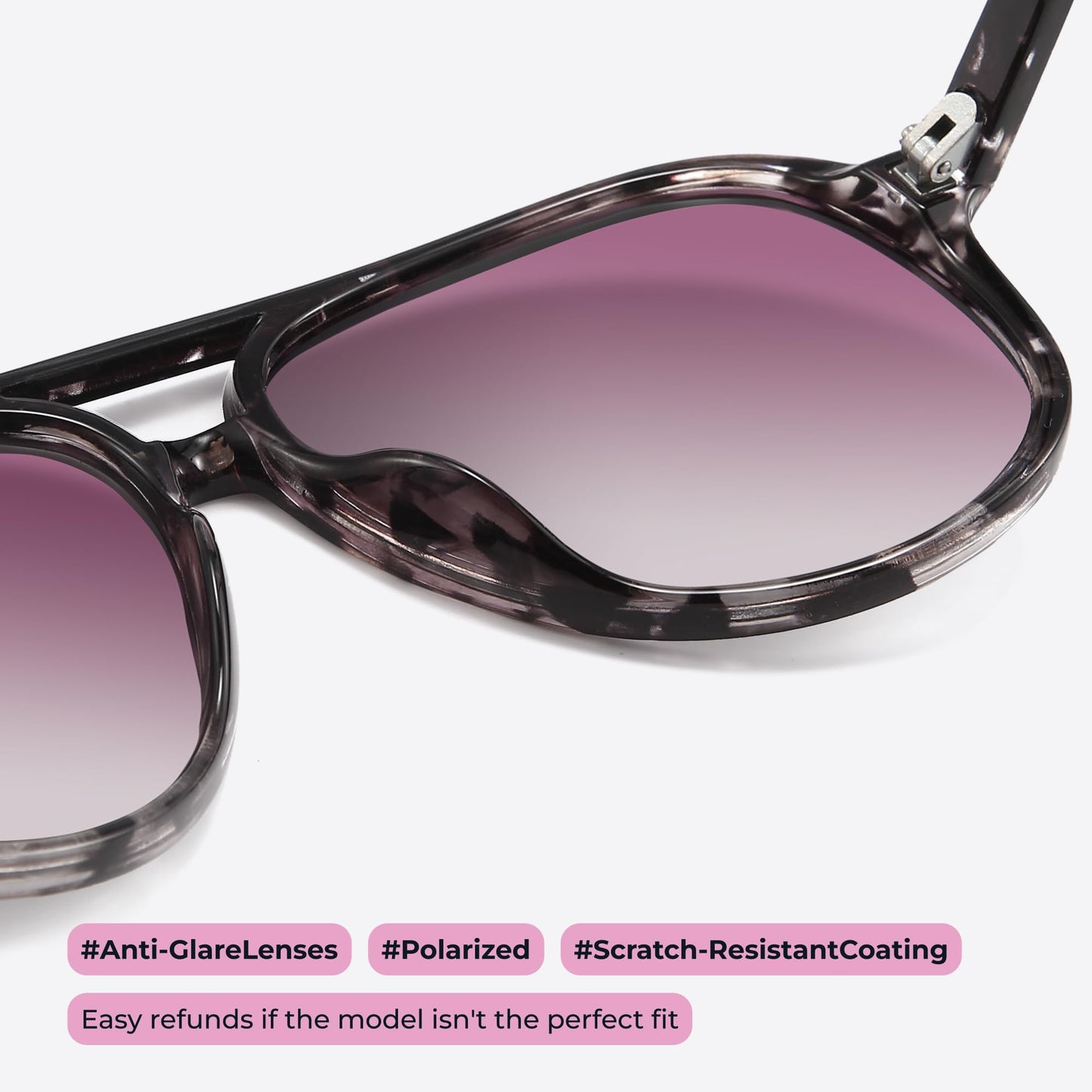 livho Trendy Polarized Aviator Sunglasses Women Men, Retro Sun Glasses for Women Men 2025, Oversized UV Protection Shades