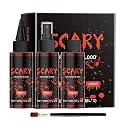 AOYEBO Halloween Fake Blood Kit - 4-Piece Washable Fake Blood Spray with Dropper & Brush for SFX Makeup and Zombie Cosplay