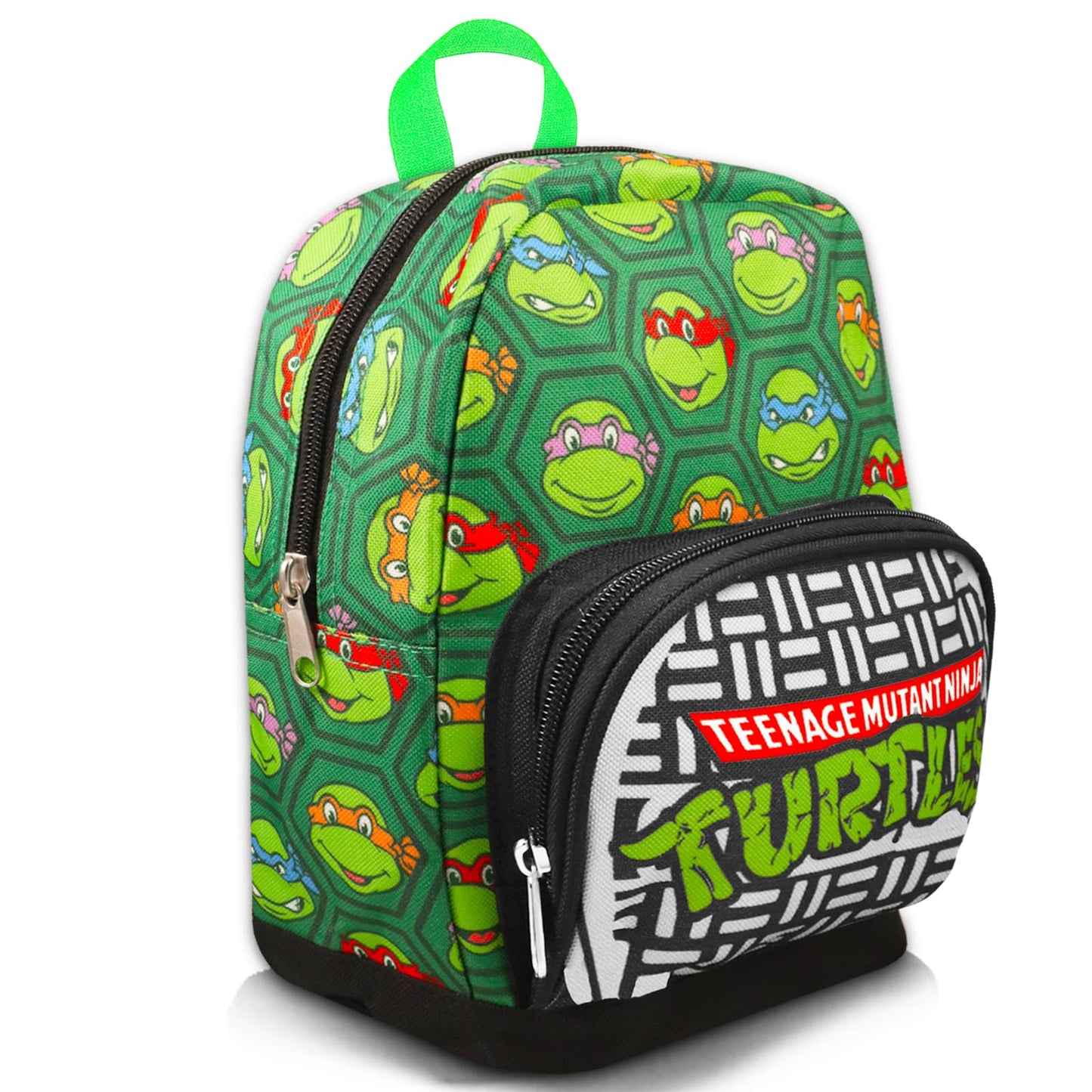 Teenage Mutant Ninja Turtles Mini Backpack for Teens - 10” Canvas TMNT Backpack with Front Pocket and Bookmark | TMNT Backpack Purse Bundle