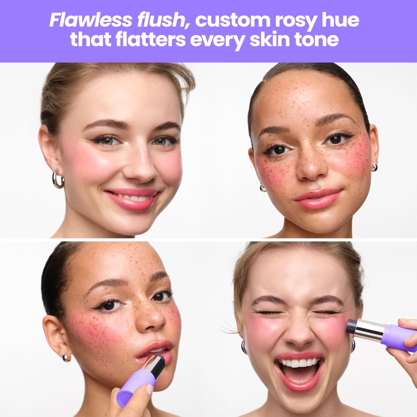 Wonderskin Cream Blush Stick pH-Activated - pHlush Stick Multi-Use, Blush for Cheeks and Lips, Cooling Nourishing Color-Adjusting Makeup Beauty and Personal Care Wonderskin