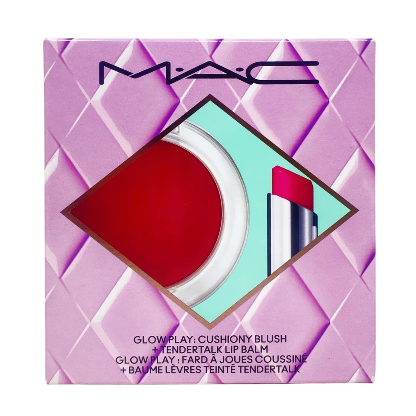 MAC M·A·C Cosmetics No Work All Glow Play Kit: Purple - Cushiony Blush + Tendertalk Lip Balm