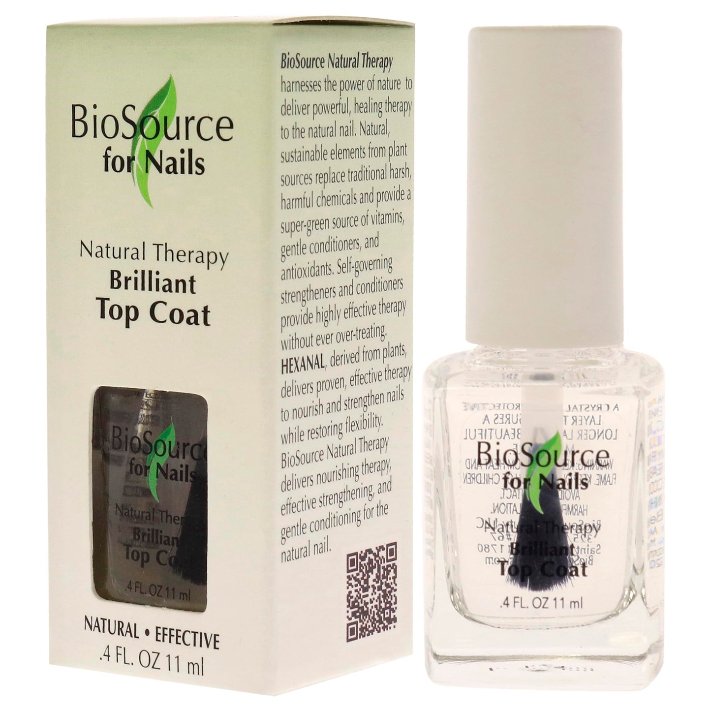 BioSource for Nails Natural Therapy Brilliant Top Coat, 0.4 oz Beauty & Personal Care Biosource for Nails