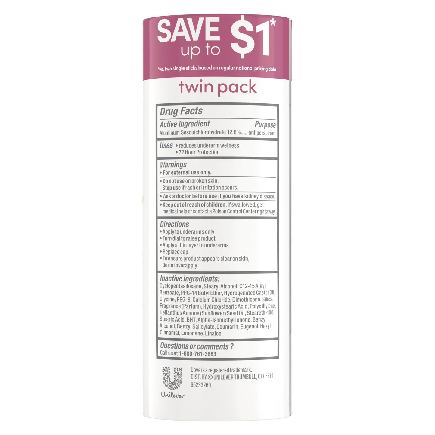Dove Advanced Care Antiperspirant Caring Coconut, 2 Count Deodorant Stick for Women, for 48 Hour Protection And Soft And Comfortable Underarms, 2.6 oz Beauty and Personal Care Dove