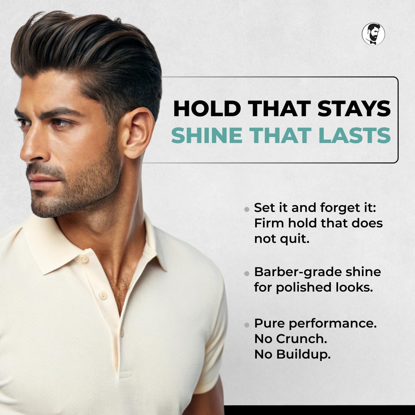 Gentlemen Republic 8oz Refined Hair Gel - Professional Formula for 24 Hour Shine and Hold, Humidity Resistant, 100% Alcohol-Free and Never Flakes