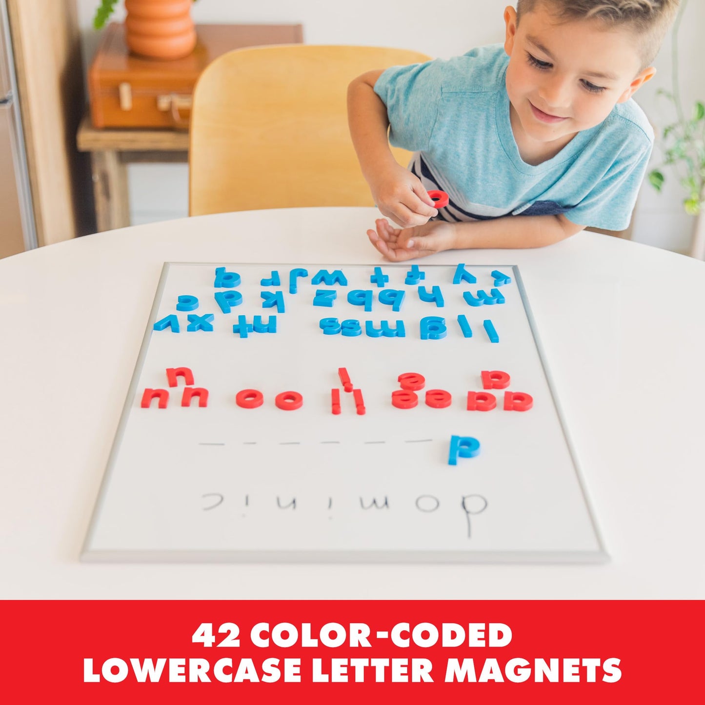 Educational Insights AlphaMagnets – 42 Color-Coded Lowercase Magnetic Letters for Kids, Perfect for Preschool, Homeschool & Classroom, Ages 3+