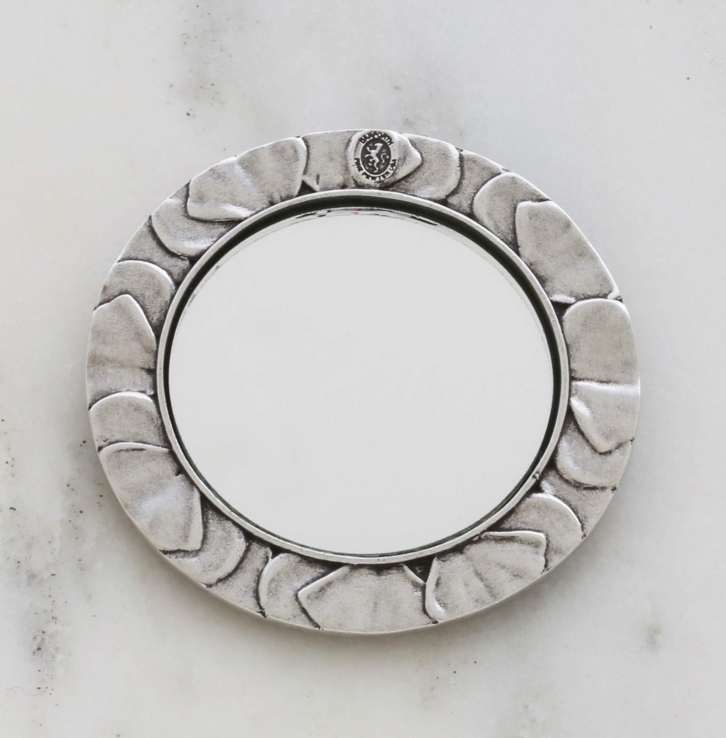 DANFORTH - Pewter Pansy Purse Mirror - Handmade Hand-Held Mirror for Women - Purple Flower Gift Accessories - Made in USA (3 inches)