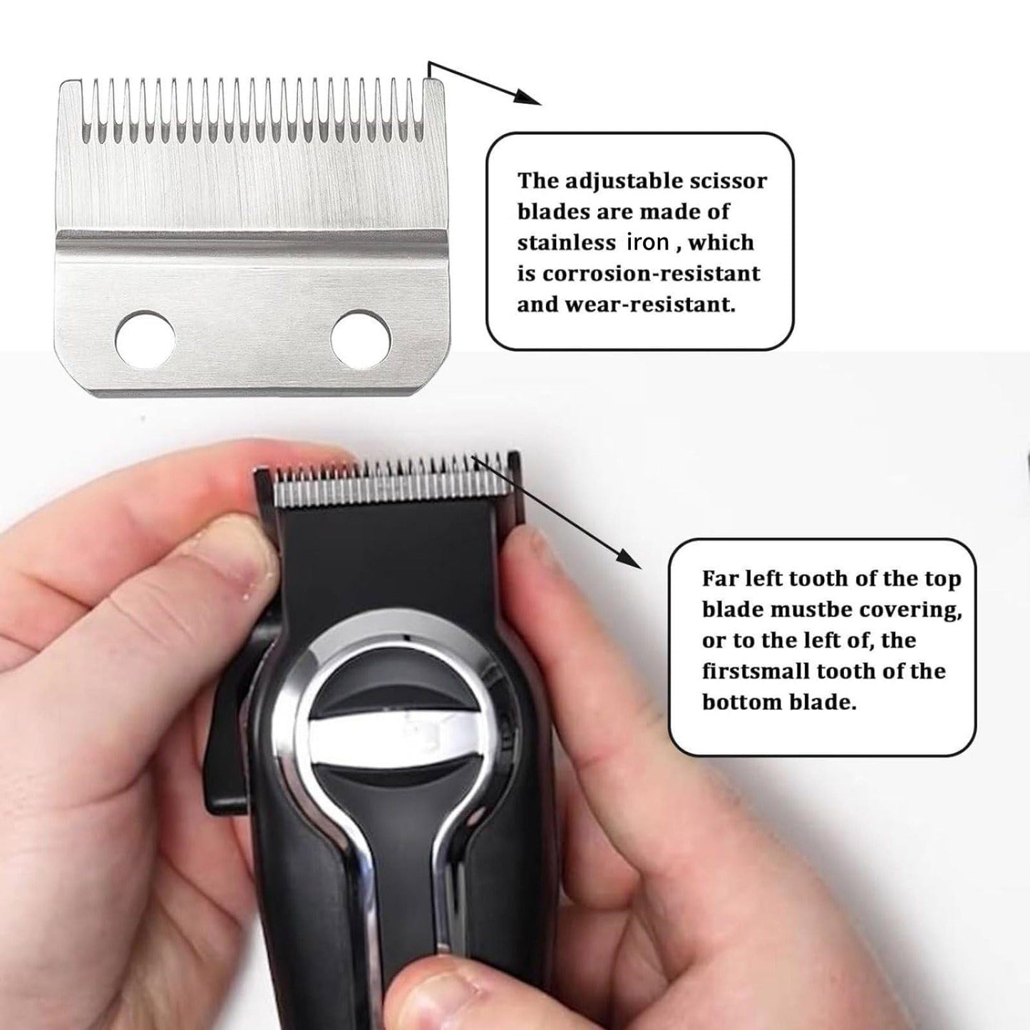 Replacement Clipper Blades, 2 Hole Clipper Blade Replacement Blades for Wahl 8545 8451 8501 8148 8504 1919 8591 Clipper Beauty and Personal Care MLKOSS