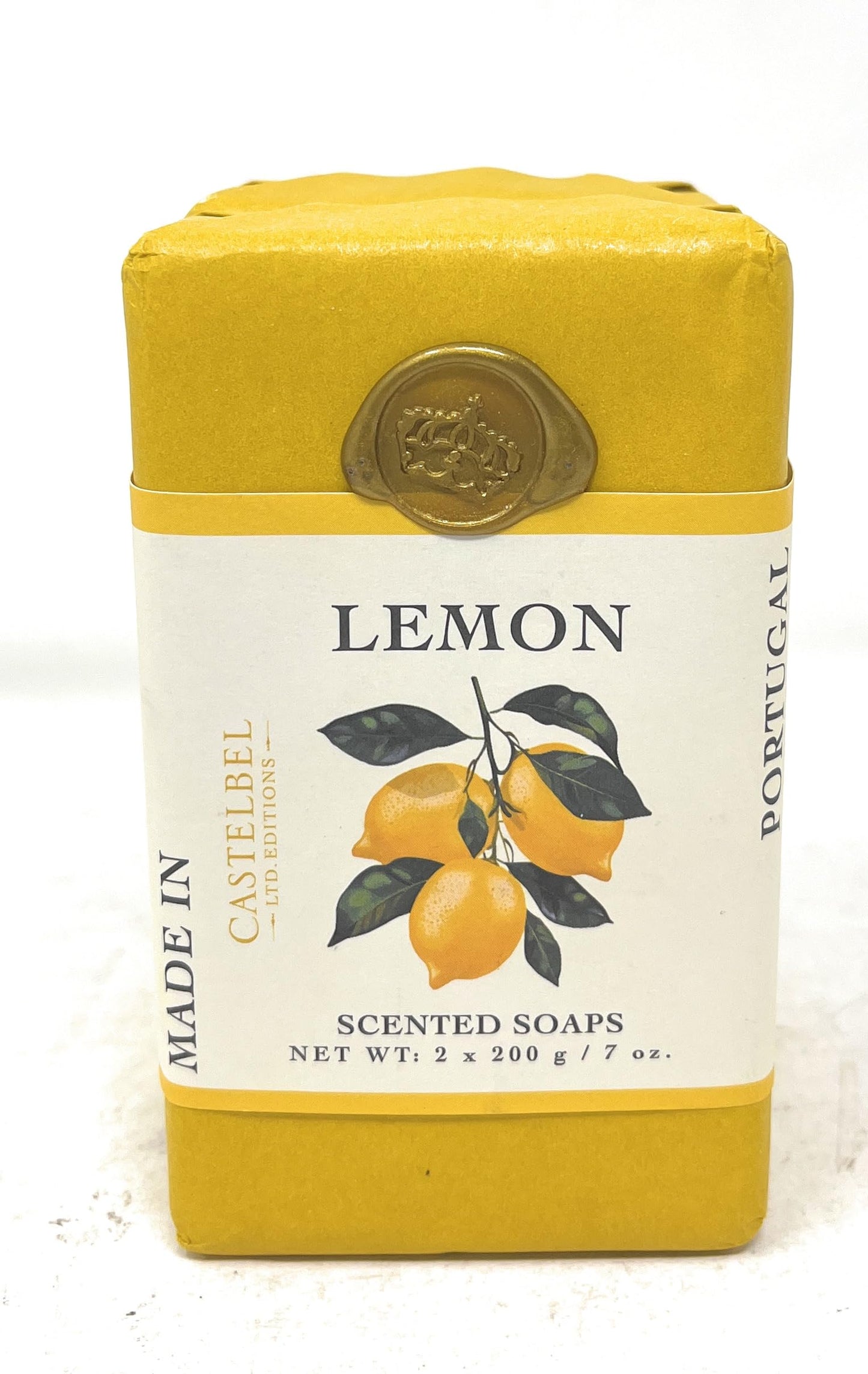 Castelbel Set of Lemon Fragranced Luxury Soap, (2) 7-Ounce Bars
