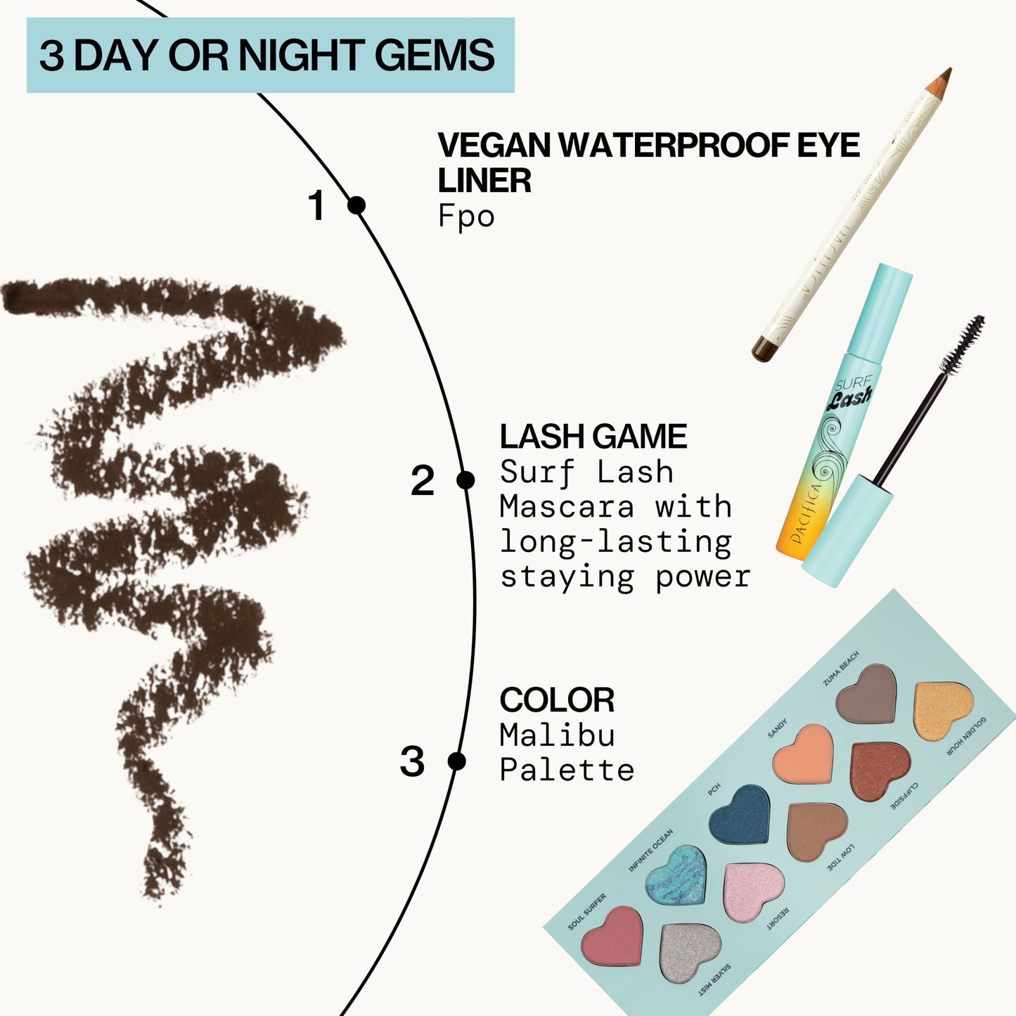 Pacifica Waterproof Eyeliner Pencil - Fringe Brown Liner Longwear, Smudge-Proof, Eye Liner Eye Makeup Vegan & Cruelty-Free Ophthalmologist Tested