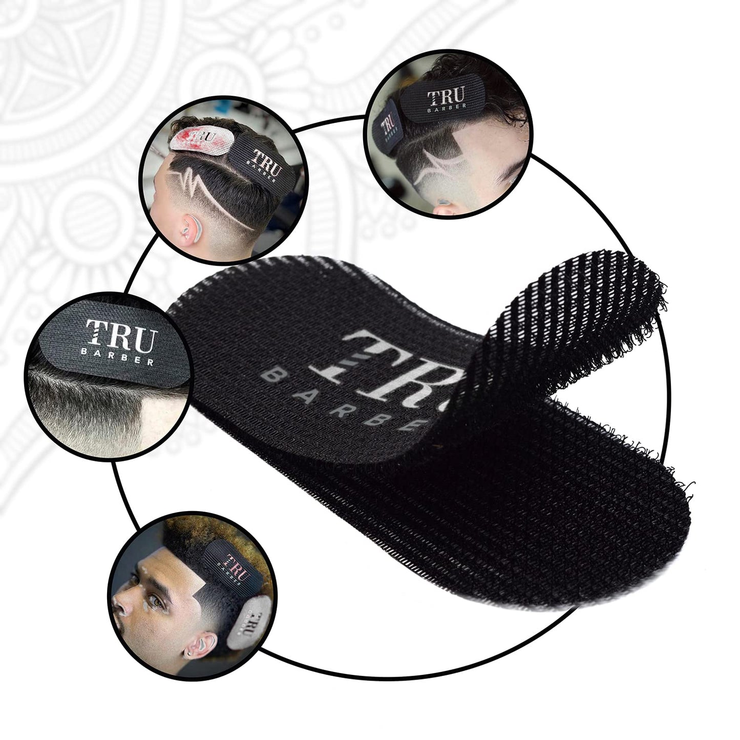 TRU BARBER HAIR GRIPPERS ® BUNDLE PACK 6 PCS for Men and Women - Salon and Barber, Hair Clips for Styling, Hair holder Grips (Black)