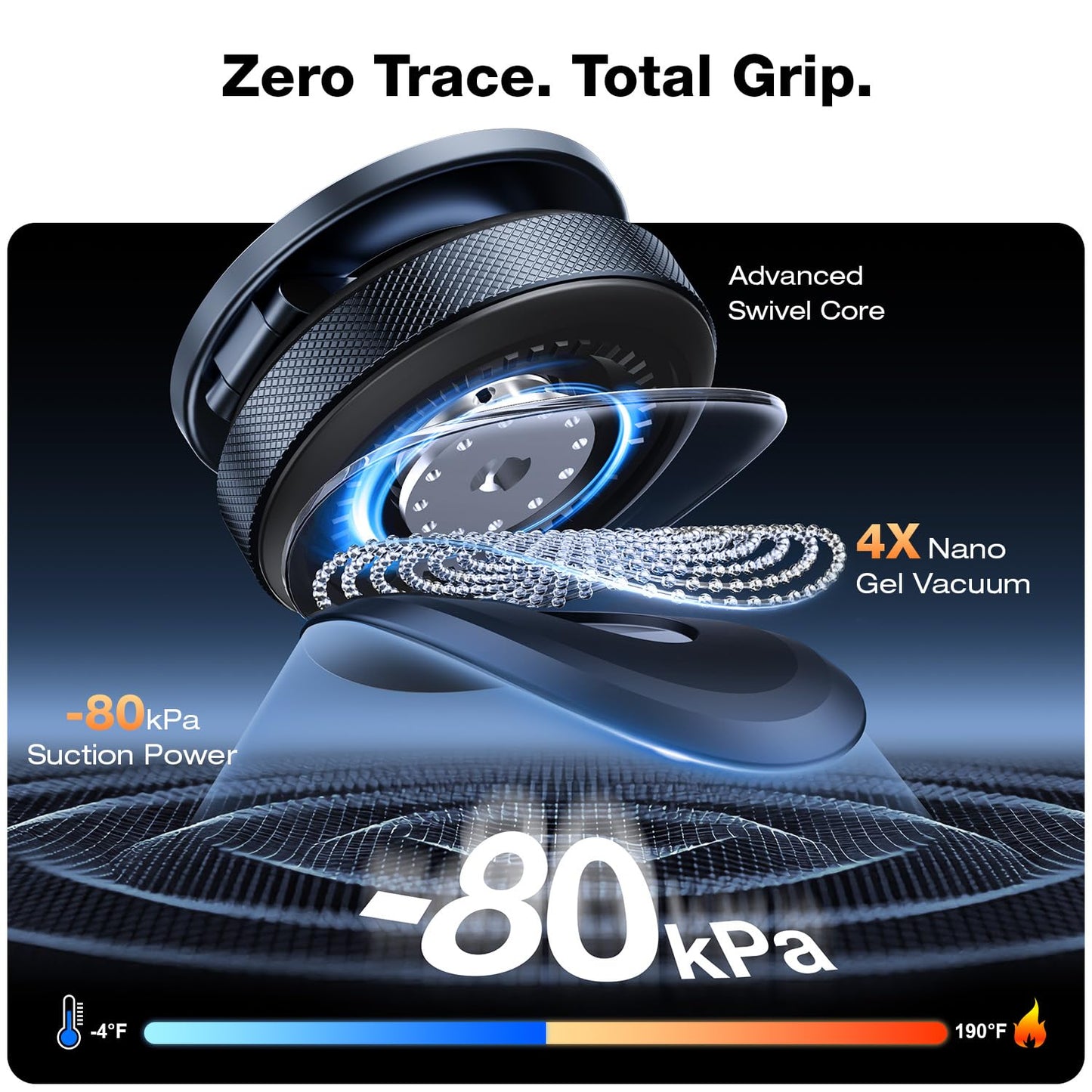 Polynex Magnetic Phone Holder for Car, Aerospace Aluminum iPhone Mount with 3200gf Magnet & 80LBS Vacuum Suction, 360° Adjustable Dashboard Mount…