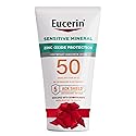 Eucerin Sun Sensitive Mineral Sunscreen Lotion SPF 50 with Zinc Oxide Protection, Hypoallergenic Sunscreen for Sensitive Skin, Oxybenzone