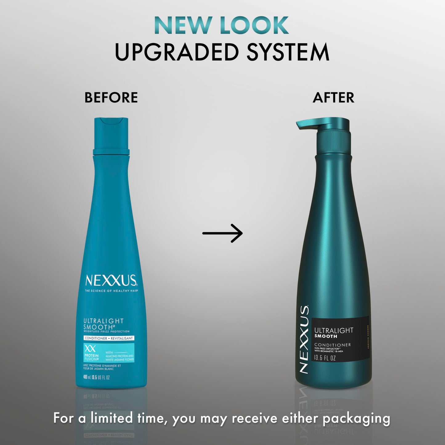 Nexxus Ultralight Smooth Conditioner Weightless for Dry and Frizzy Hair Smooth Hair Treatment to Block Out Frizz Against Humidity 13.5 oz