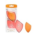 Real Techniques Miracle Complexion Sponge + Travel Case, Makeup Blending Sponge, For Foundation, Sponge Case for Travel, Light To Medium Coverage
