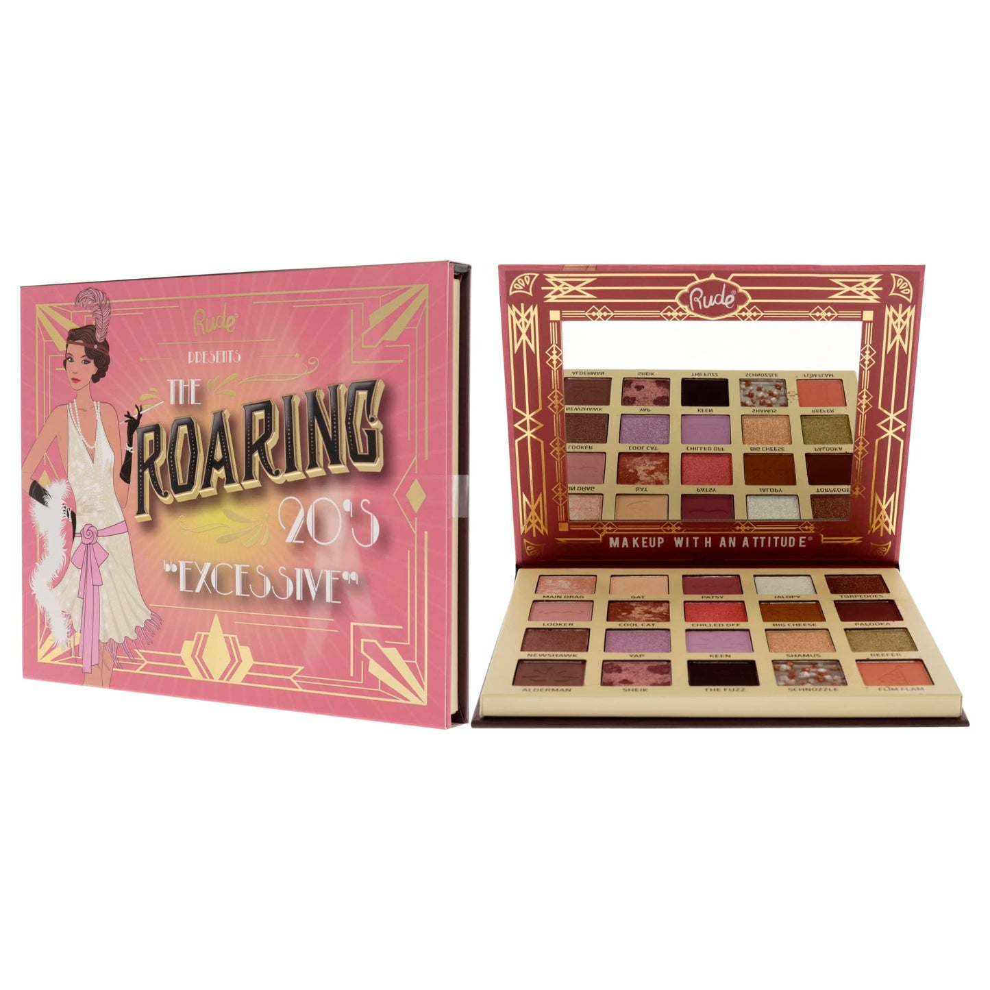 Rude Cosmetics The Roaring 20s Eyeshadow Palette - Excessive Eye Shadow Women 0.84 oz