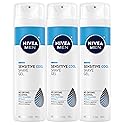 NIVEA MEN Sensitive Cooling Shave Gel with Chamomile and Seaweed Extracts, 3 Pack of 7 Oz Cans