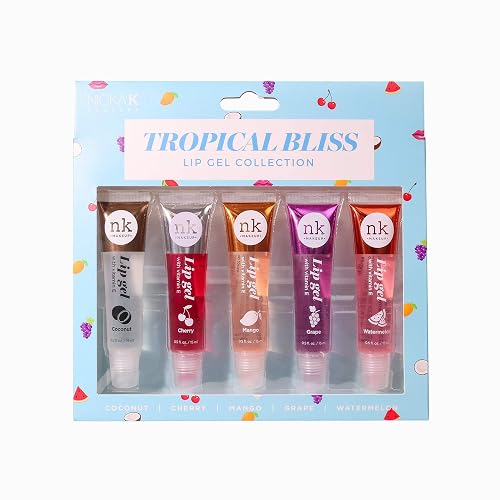 NICKA K NEW YORK Lip Gel Collection, High Shine, Non-Sticky, Lightweight Lip Gloss (MLLG05N Tropical Bliss)