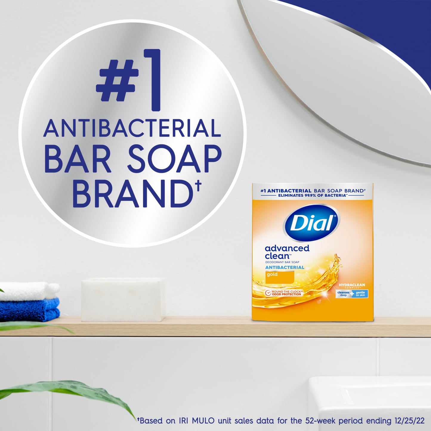 Dial Antibacterial Bar Soap, Gold, 32 Bars, 8 Count (Pack of 4)