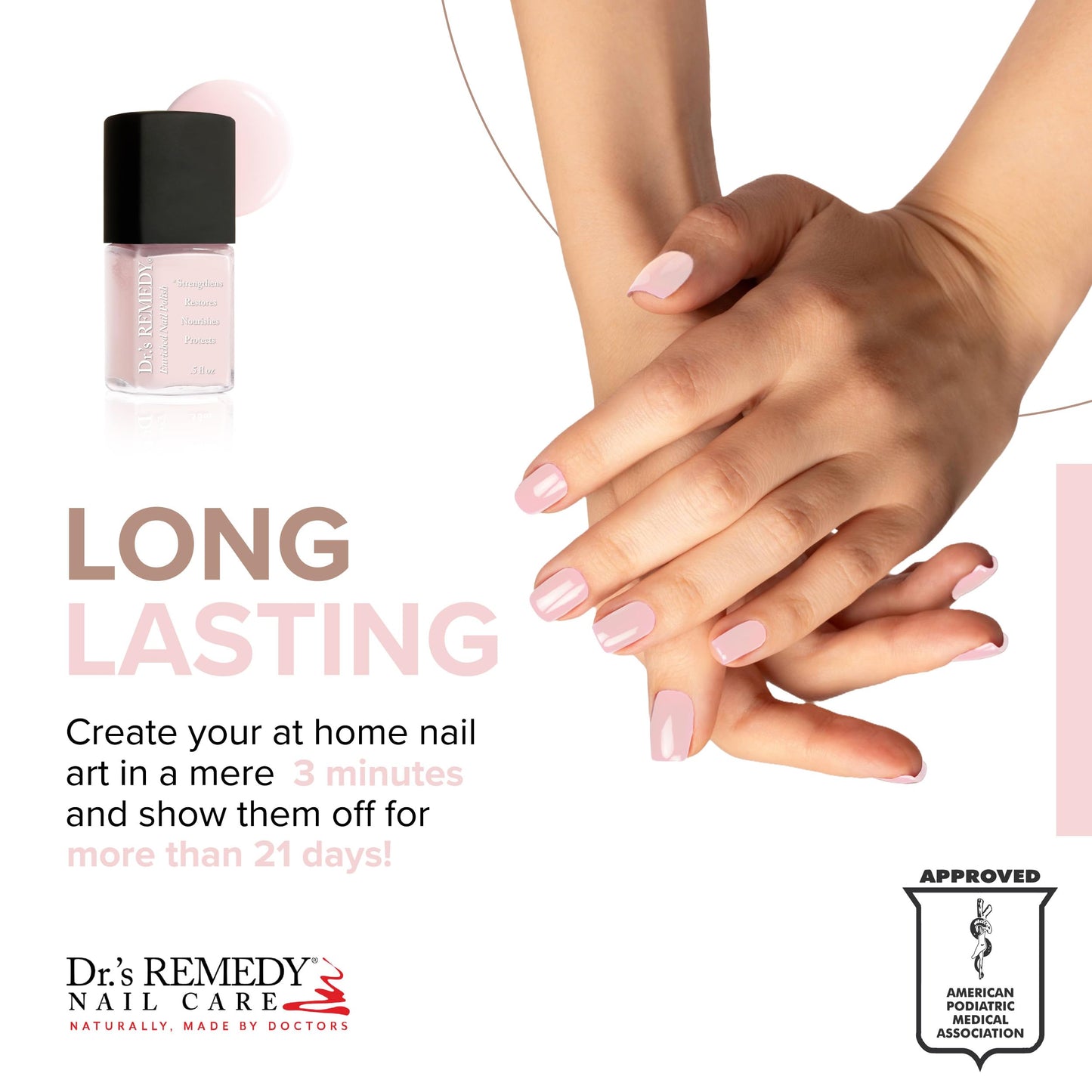 Dr’s Remedy Enriched Nail Polish: Non Toxic, All Natural, and Organic - Doctor Formulated: Strengthens, Restores, Heals, and Protects '24-Free'