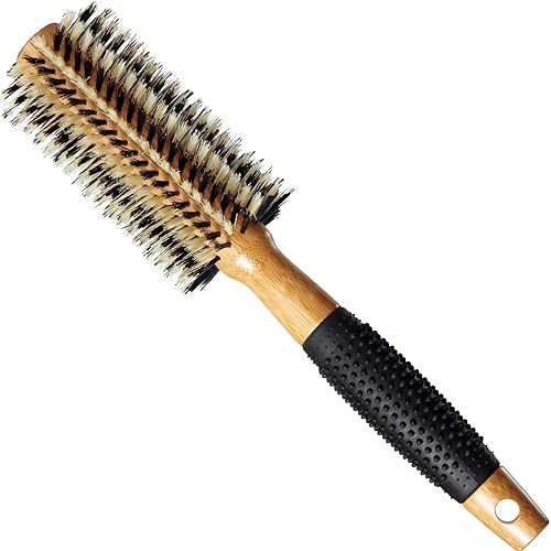 Sam Villa Signature Series Nylon & Boar Bristle Hair Brush Round Styling Brush