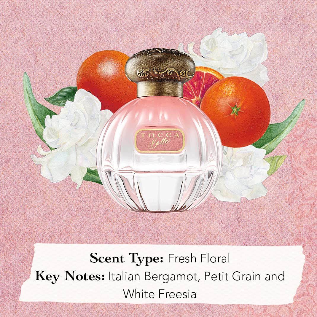 Tocca Belle Women's Perfume, 1.7oz (50 ml) - Fresh Floral, Italian Bergamot, Petit Grain and White Freesia