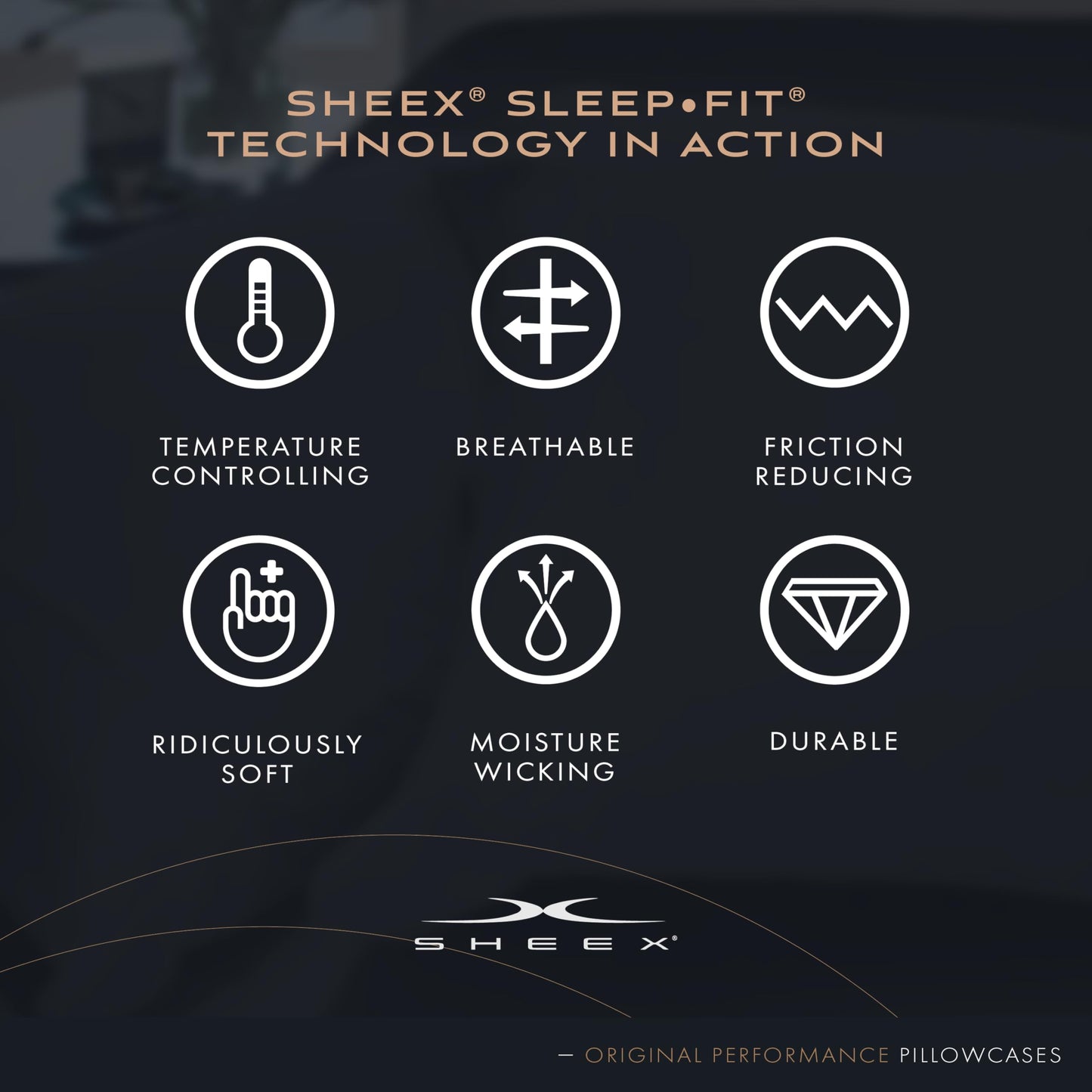 SHEEX Original Performance Cooling Pillowcases, Ultra-Soft Pillowcase Set, 2 Cooling Pillow Covers, Standard, Ecru