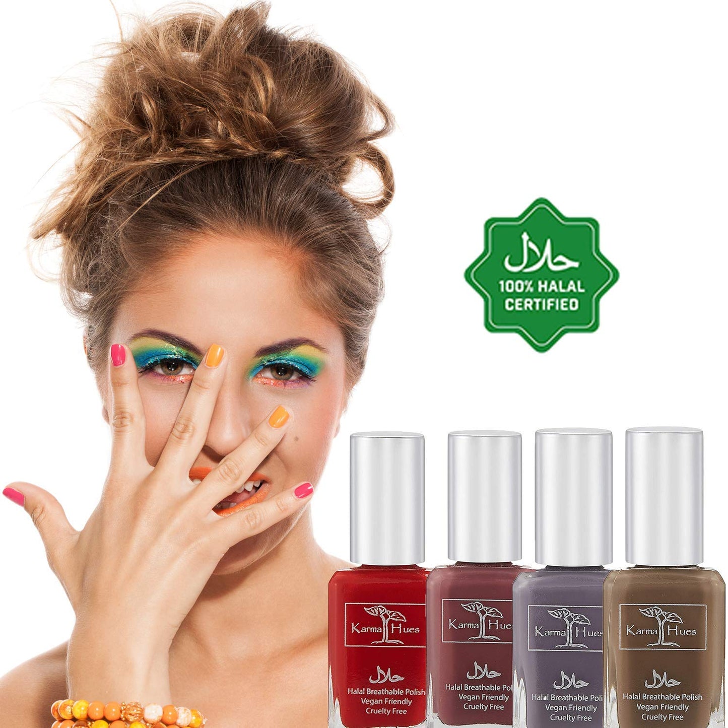 karma organic Beautiful Halal Nail Polish Set- Non-Toxic Nail Art, Vegan and Cruelty-Free Nail Paint Beauty & Personal Care karma organic