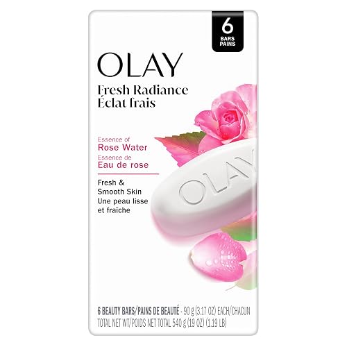 Olay Beauty Bar, Fresh Radiance, Nourishing & Refreshing Formula, Pampering for Smooth & Gentle Skin, Vitamin B3 Complex, Essence of Rose Water Scent