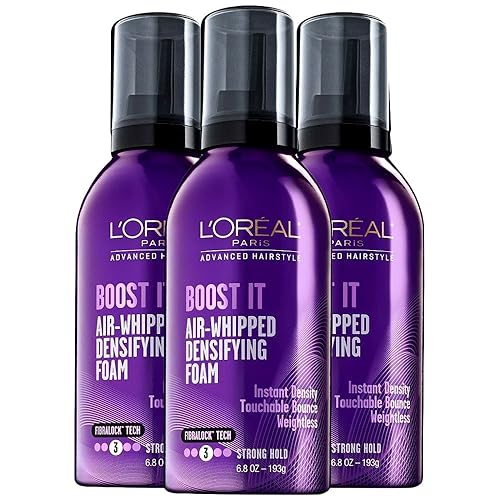 L'Oréal Paris Advanced Hairstyle BOOST IT Air Whipped Densifying Foam, 6.8 fl. oz.