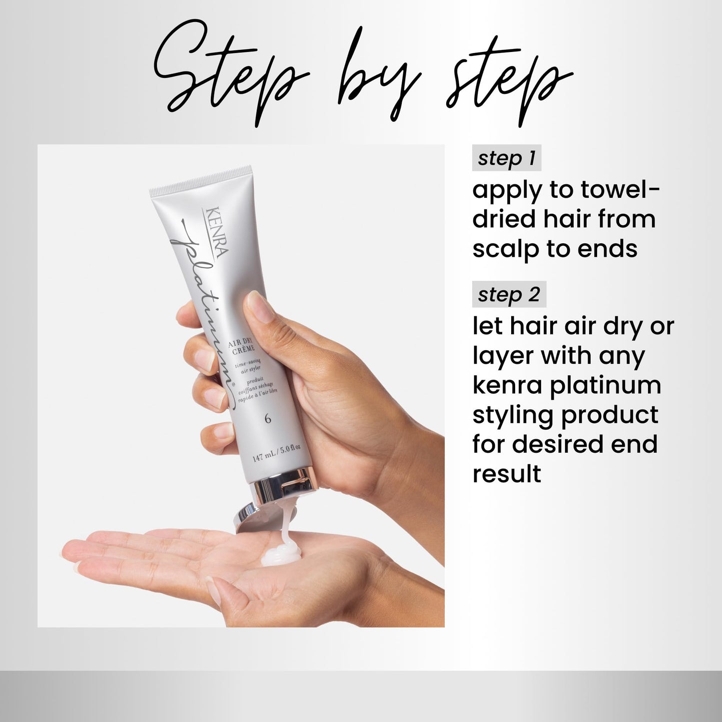 Kenra Professional Platinum Air Dry Crème 6 | Time-Saving Air Styler | Enhances Natural Body | Tames Frizz With Delicate Hold | Natural, Product Free