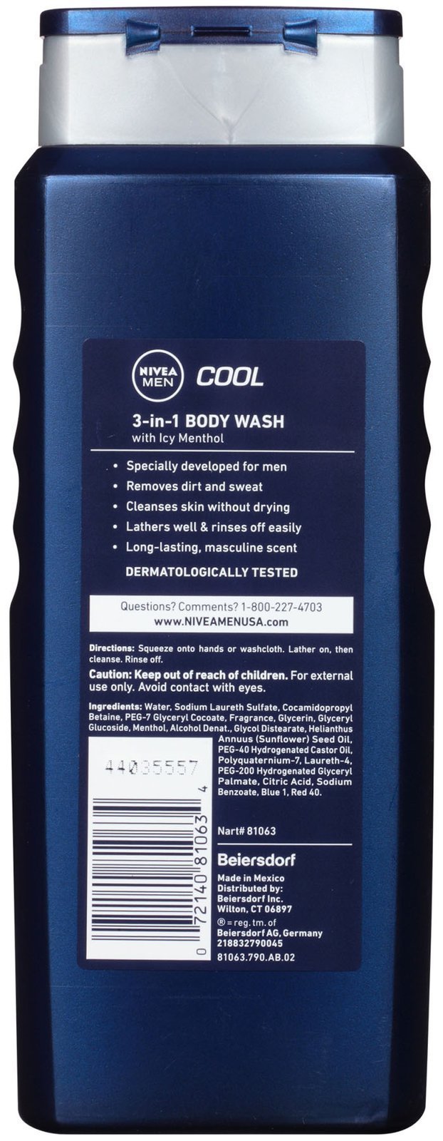 Nivea For Men Energy 3-in-1 Body Wash - 16.90 oz