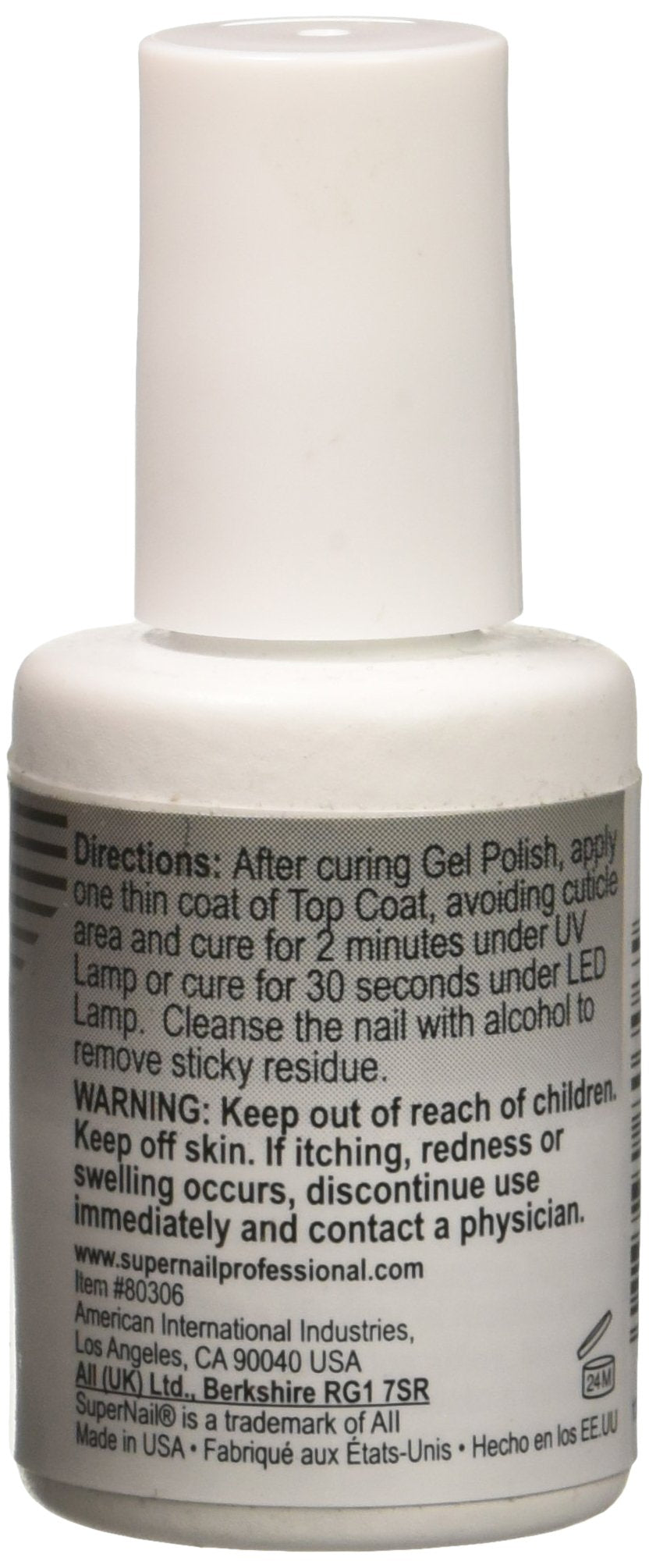 Supernail Progel Top Coat, 0.5 Fluid Ounce