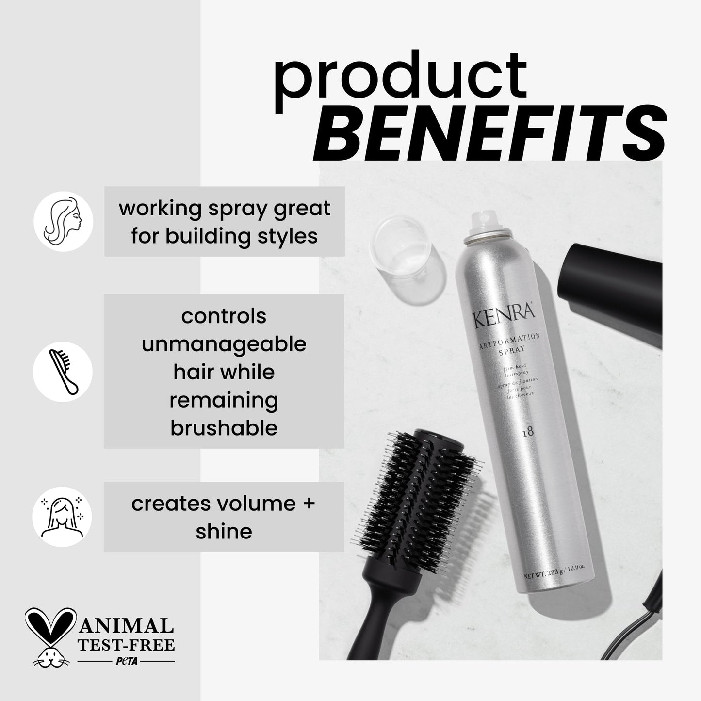 Kenra Professional Artformation Spray 18 50% | Firm Hold Hairspray | Volume & Styling Control | Fast-dying Formula| All Hair Types | 10 oz Beauty & Personal Care Kenra