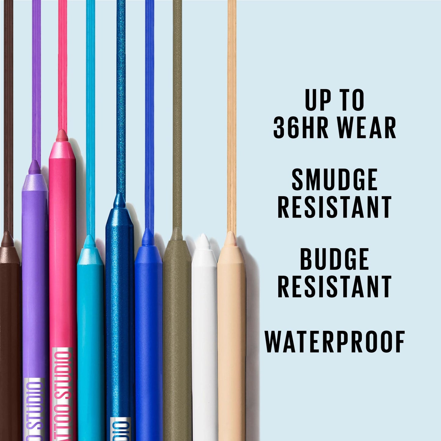 Maybelline Tattoo Studio Sharpenable Gel Pencil Waterproof Eyeliner, Long-Lasting Eyeliner With Smooth Gel Pigments For Up To 36HR Wear, Hunter Green